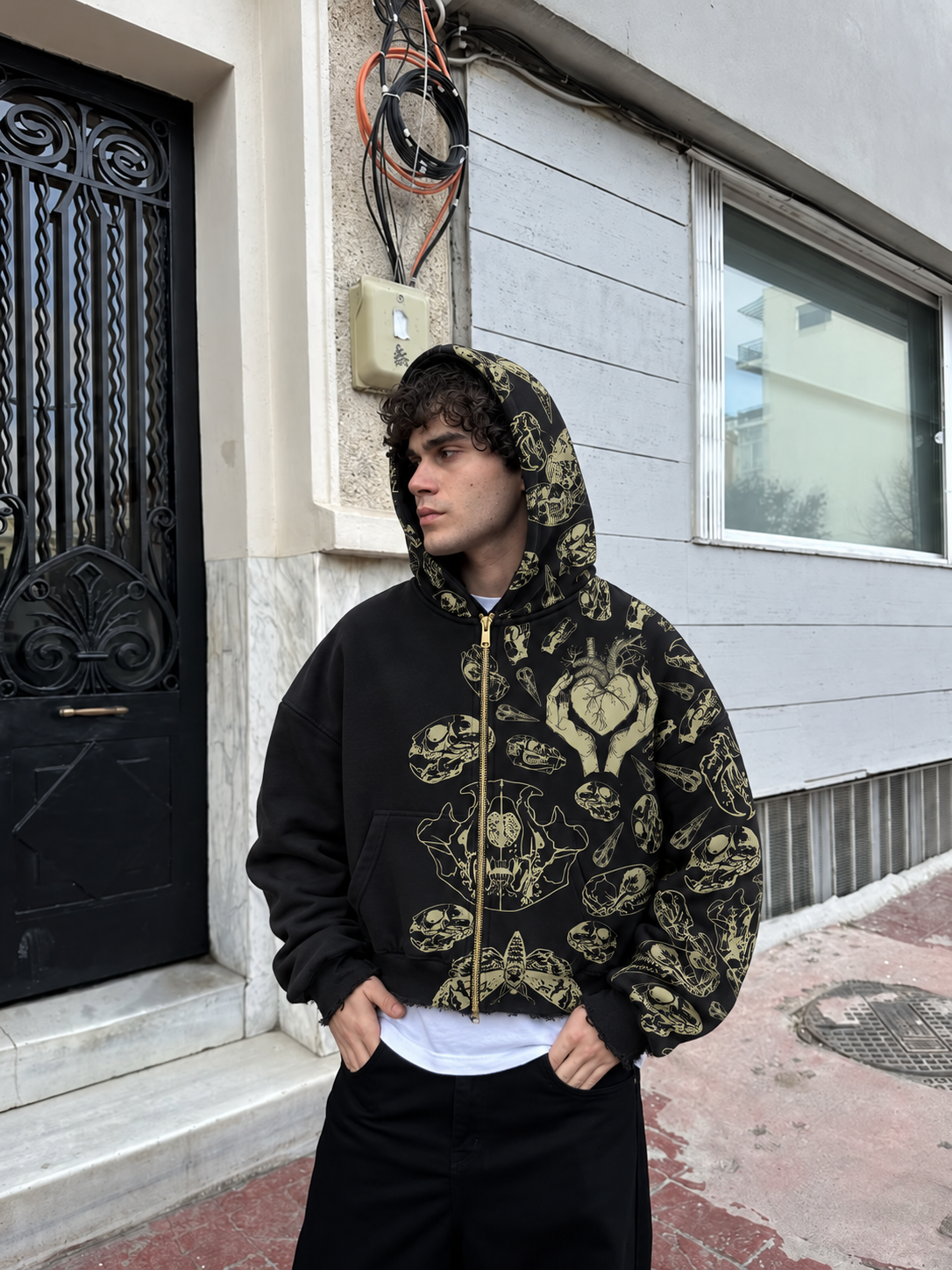 Fractured Pulse Zipper Hoodie