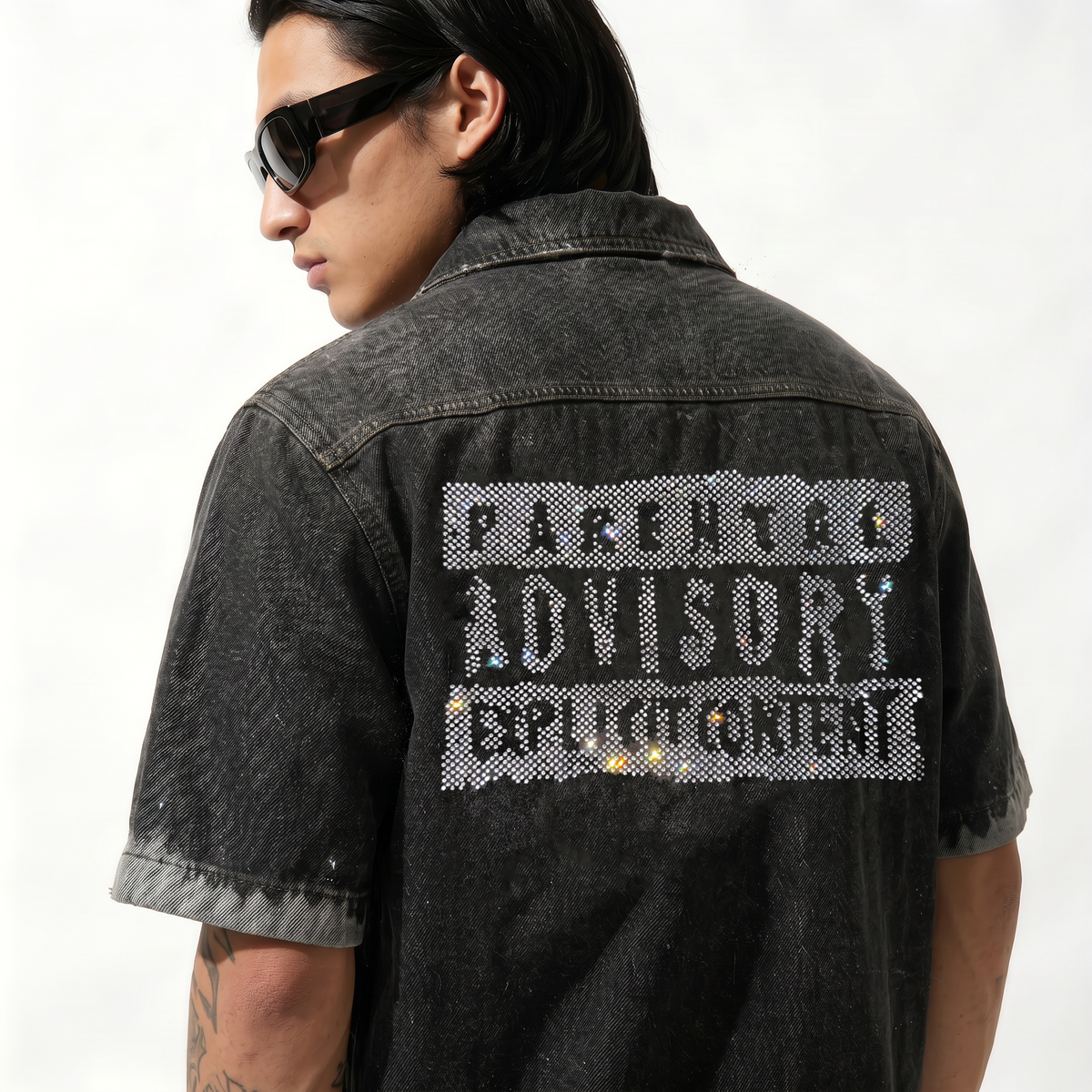 Black Advisory Denim Shirt