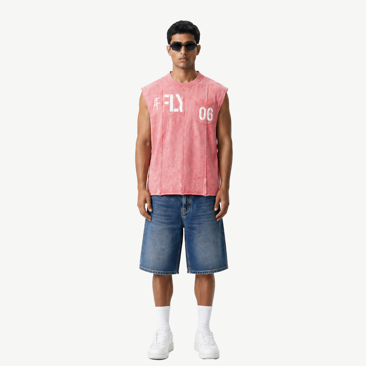 AF FLY Distressed Vest Peach